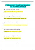 PBI Essentials Final Exam Questions  and Answers Graded A&plus;