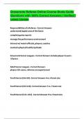Grassroots Referee Online Course Study Guide Questions with 100&percnt; Correct Answers &vert; Verified &vert; Latest Update