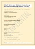 SOAP Notes and Cultural Competency exam questions with correct answers 