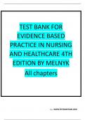 Test Bank For Evidence-Based Practice in Nursing & Healthcare&colon; A Guide to Best Practice Fifth Edition&comma; All Chapters &vert;&vert;Complete A&plus; Guide