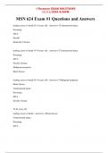 MSN 624 Exam &num;1 Questions and Answers