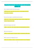 Equine Science Questions and Answers  Rated A&plus;