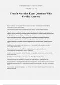 Crossfit Nutrition Exam Questions With Verified Answers