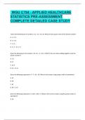 WGU C784 - Applied Healthcare Statistics Pre-Assessment