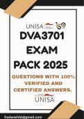 DVA3701 EXAM PACK 2025 - QUESTIONS & ANSWERS