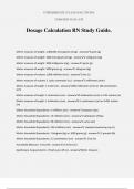 Dosage Calculation RN Study Guide&period;