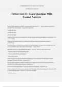 Drivers test EU Exam Questions With Correct Answers - Drivers - Stuvia US