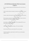 ATC ENON Reviewed Questions With Correct Answers  Graded A&plus;