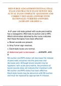 MED SURGE &lpar;GI&rpar;GASTROINTESTINAL FINAL  EXAM AND PRACTICE EXAM NEWEST 2024  ACTUAL EXAM COMPLETE QUESTIONS AND  CORRECT DETAILED ANSWERS WITH  RATIONALES &lpar;VERIFIED ANSWERS&rpar;  &vert;ALREADY GRADED A&plus;