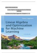 Solution Manual for Linear Algebra and Optimization for Machine Learning 1st Edition by Charu Aggarwal&comma; ISBN&colon; 9783030403430&comma; All 11 Chapters Covered&comma; Verified