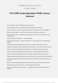 FAC1501 Exam Questions With Correct Answers