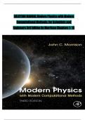 Solution Manual for Modern Physics with Modern Computational Methods&colon; for Scientists and Engineers 3rd Edition by John Morrison&comma; ISBN&colon; 9780128177907&comma; All 15 Chapters Covered&comma; Verified Latest