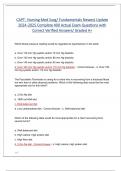 CAPT - Nursing Med Surg&sol; Fundamentals Newest Update 2024 -2025 Complete 400 Actual Exam Questions with Correct Verified Answers&sol; Graded A&plus; 
