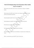 NUR 3125 Pathophysiology EXAM Questions With Verified  Answers Graded A&plus;