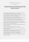 Florida 240 License Exam Questions With Correct Answers
