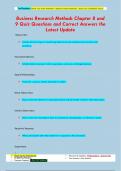 Business Research Methods Chapter 8 and  9 Quiz Questions and Correct Answers the  Latest Update