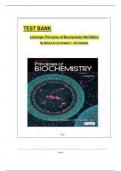 Test Bank For Lehninger Principles of Biochemistry&comma; 8th Edition &lpar;Nelson&comma; 2022&rpar;&comma; 9781319228002&comma; Chapter 1-28 All Chapters with Answers and Rational