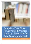  Complete Test Bank for Advanced  Practice Nursing&colon; Essentials for Role  Development 4th Edition Lucille A&period;  Joel&colon;LATEST 2023 WITH VERIFIED  QAS VERIFIED BY 