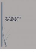 PACKAGE DEAL FOR THE PSFA  EXAM QUESTIONS 20242025 &vert;GUARANTEED ACCURATE ANSWERS