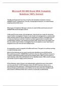 Microsoft SC-900 Exam With Complete Solutions 100&percnt; Correct
