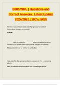 D005 WGU &vert; Questions and Correct Answers &vert; Latest Update 2024&sol;2025 &vert; 100&percnt; PASS