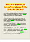 D005 &ndash; WGU &vert; Questions and Correct Answers &vert; Latest Update 2024&sol;2025 &vert; 100&percnt; PASS