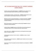 ANT 100 EXAM QUESTIONS AND 100&percnt; CORRECT ANSWERS LATEST UPDATE
