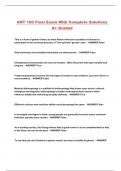 ANT 100 Final Exam With Complete Solutions A&plus; Graded