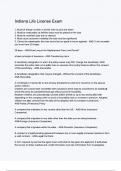 Indiana Life License Exam  questions with correct answers with complete A&plus;solution 2024&sol;2025 
