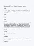 Louisiana Life and Health Insurance Exam