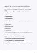 Michigan life insurance state exam answer key exam questions with correct answers with complete A&plus;solution 2024&sol;2025 
