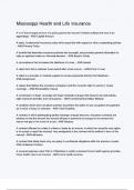 Mississippi Health and Life Insurance exam questions with correct answers with complete A&plus;solution 2024&sol;2025 