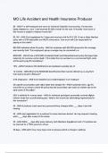 MO Life Accident and Health Insurance Producer exam questions with correct answers with complete A&plus;solution 2024&sol;2025 