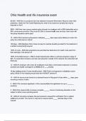 Ohio Health and life insurance  exam questions with correct answers with complete A&plus;solution 2024&sol;2025 