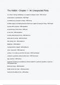 The Hobbit - Chapter 1 - An Unexpected Party exam questions with correct answers with complete A&plus;solution 2024&sol;2025 