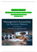 Management Accounting for Decision Makers&colon; 11th Edition Solution Manual By &lpar;Peter Atrill&comma; 2024&rpar;Verified Chapters 1 - 12&comma; Complete Newest Version ISBN-9781292729220