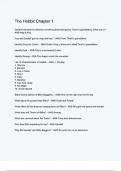 The Hobbit Chapter 1 exam questions with correct answers with complete A&plus;solution 2024&sol;2025 