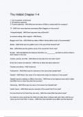 The Hobbit Chapter 1-4 exam questions with correct answers with complete A&plus;solution 2024&sol;2025 