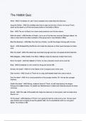 The Hobbit Quiz exam questions with correct answers with complete A&plus;solution 2024&sol;2025 