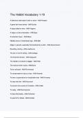 The Hobbit Vocabulary 1-19 exam questions with correct answers with complete A&plus;solution 2024&sol;2025 