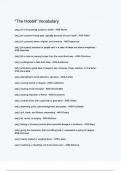 The Hobbit- Vocabulary exam questions with correct answers with complete A&plus;solution 2024&sol;2025 