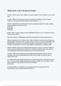 Wisconsin Life Insurance  exam questions with correct answers with complete A&plus;solution 2024&sol;2025 