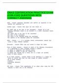 CMAS CERTIFICATION PRACTICE EXAM &lpar;-105--153&rpar; QUESTIONS WITH CORRECT ANSWERS