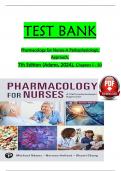 TEST BANK FOR ADAM&rsquo;S PHARMACOLOGY FOR NURSES&colon; A PATHOPHYSIOLOGIC APPROACH&comma; &vert;7TH EDITION &vert; ALL CHAPTERS &vert; UPDATED 2024