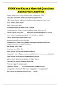 PHMY 610 Exam 2 Material Questions And Correct Answers 