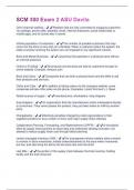 SCM 300 Exam 2 ASU Davila Questions & Answers Already Graded A&plus;