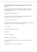 CNO Jurisprudence Exam questions and verified correct answers