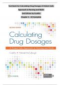 Calculating Drug Dosages&colon; A Patient-Safe Approach to Nursing and Math 2nd Edition TEST BANK by Castillo&comma; Verified Chapters 1 - 22&comma; Complete Newest Version