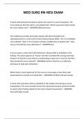  MED SURG RN HESI EXAM QUESTIONS AND ANSWERS 2024