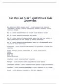 Bio 250 lab quiz 1 questions and answers